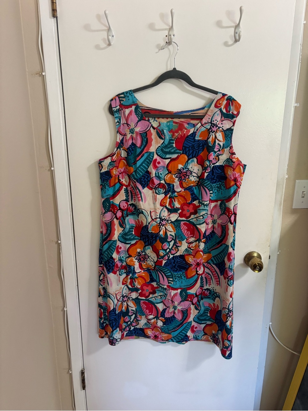 Tropical Floral Sleeveless reversible Dress - Pink Multi